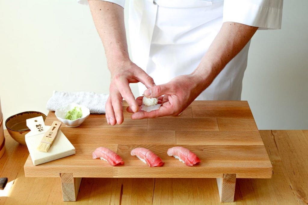 sushi making process step 2