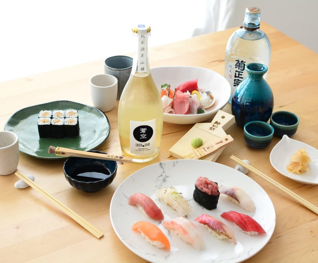 sushi and sake presentation Tsuma Ibiza